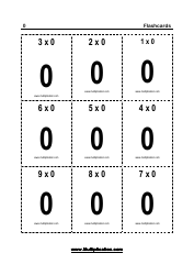 0-12 Multiplication Flashcards, Page 2