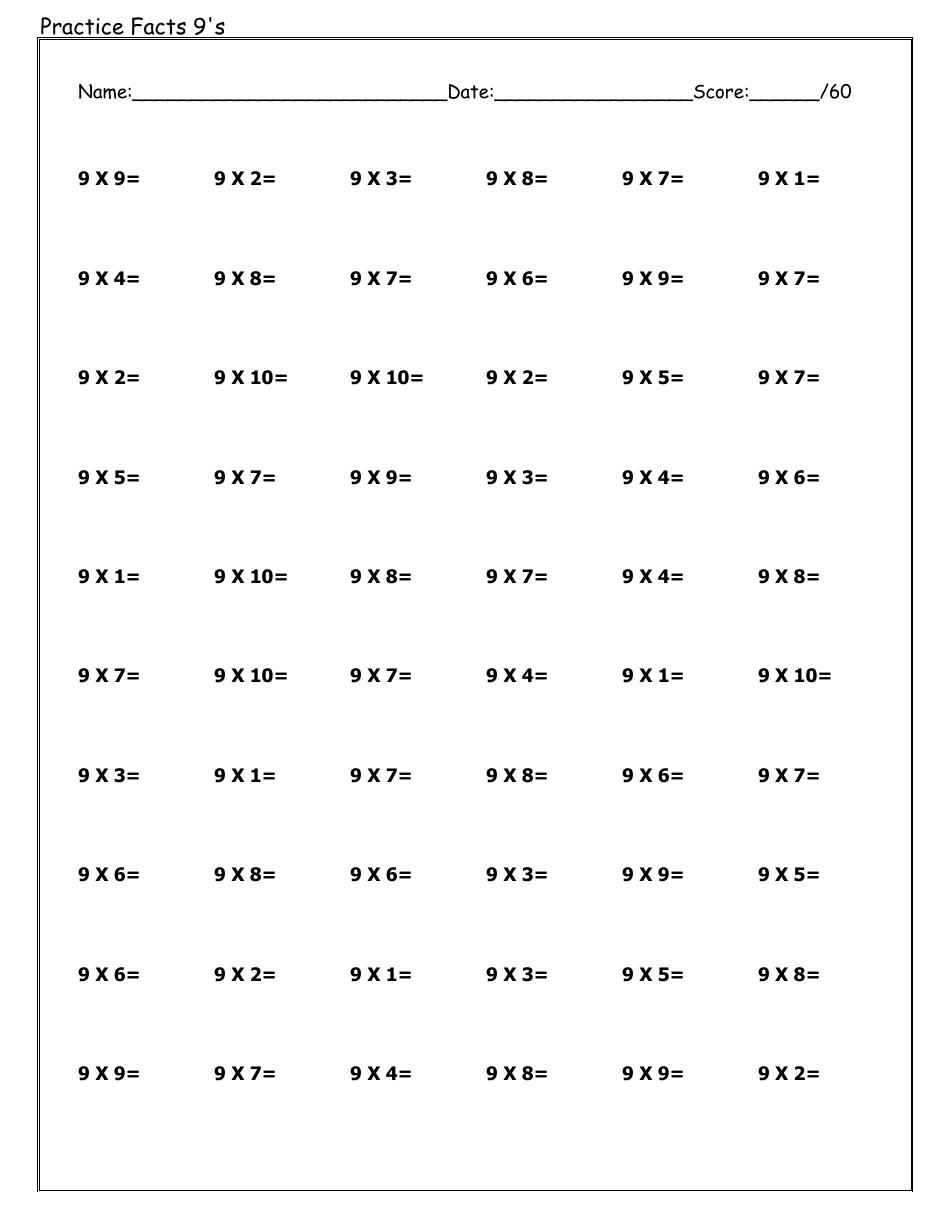 0-12 Multiplication Flashcards, Page 34