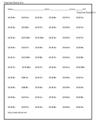0-12 Multiplication Flashcards, Page 36