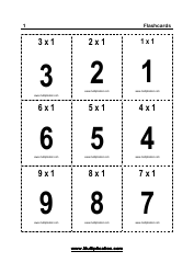 0-12 Multiplication Flashcards, Page 4