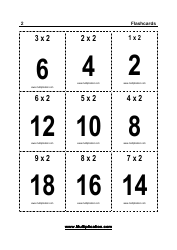 0-12 Multiplication Flashcards, Page 6