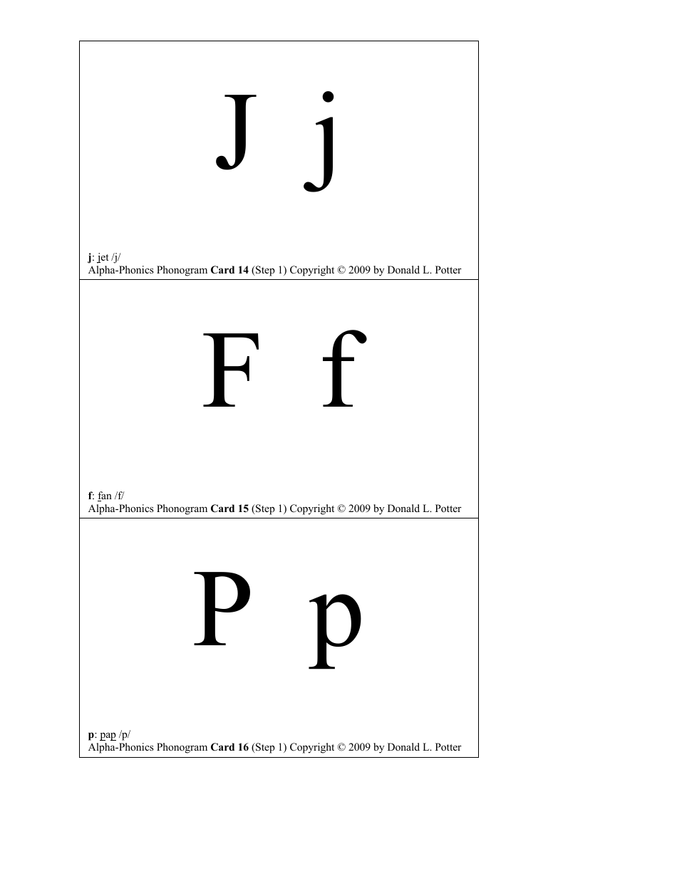 English Phonogram Flashcards - Donald L. Potter, Page 10