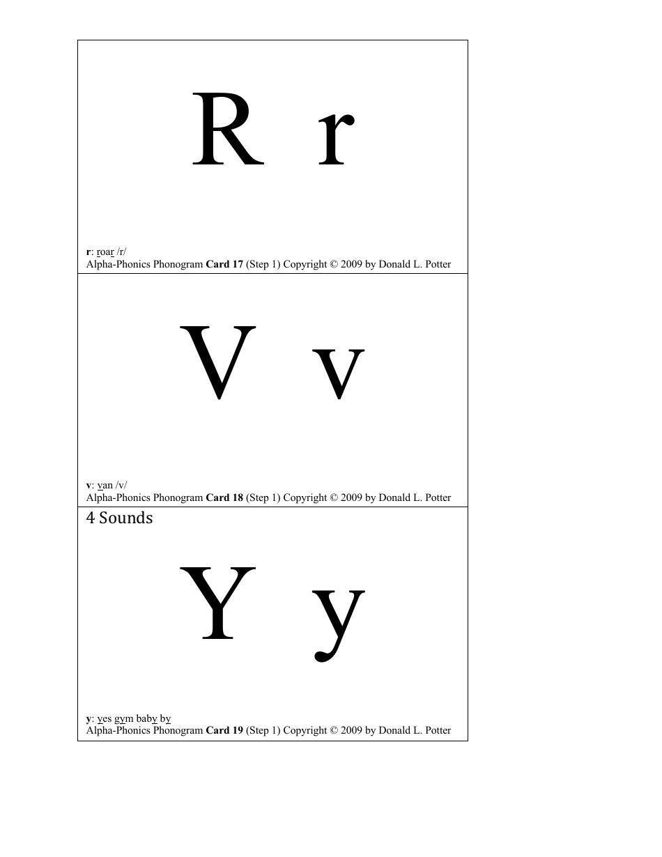 English Phonogram Flashcards - Donald L. Potter, Page 11
