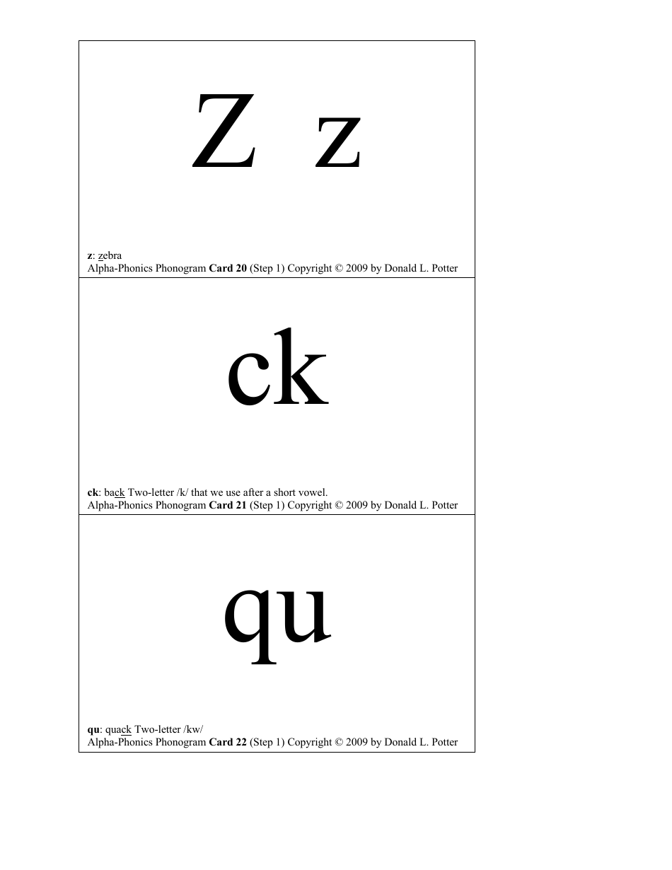 English Phonogram Flashcards - Donald L. Potter, Page 12