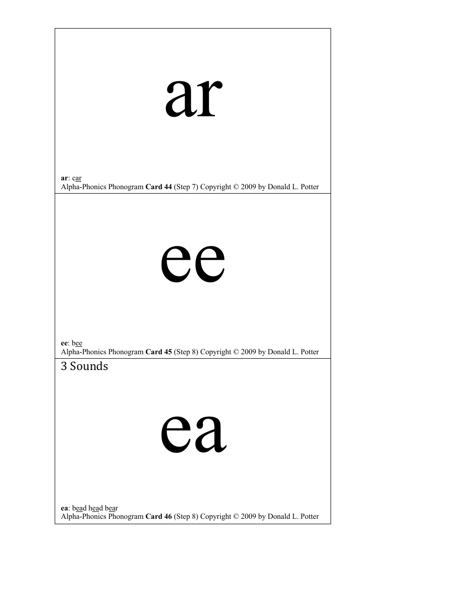 English Phonogram Flashcards - Donald L. Potter, Page 20