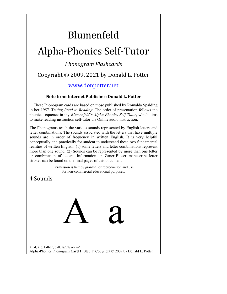 English Phonogram Flashcards - Donald L. Potter, Page 5
