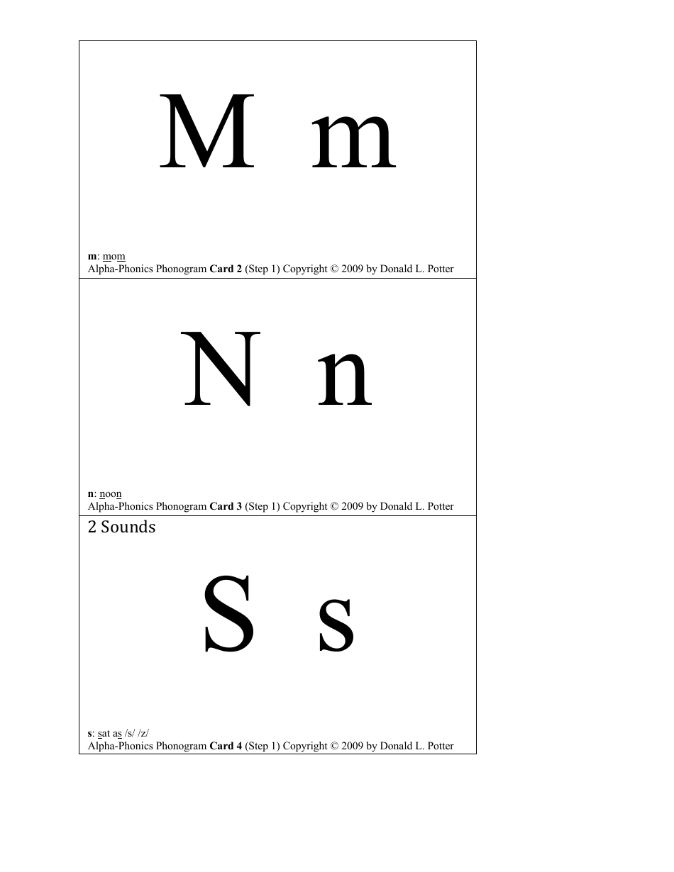 English Phonogram Flashcards - Donald L. Potter, Page 6