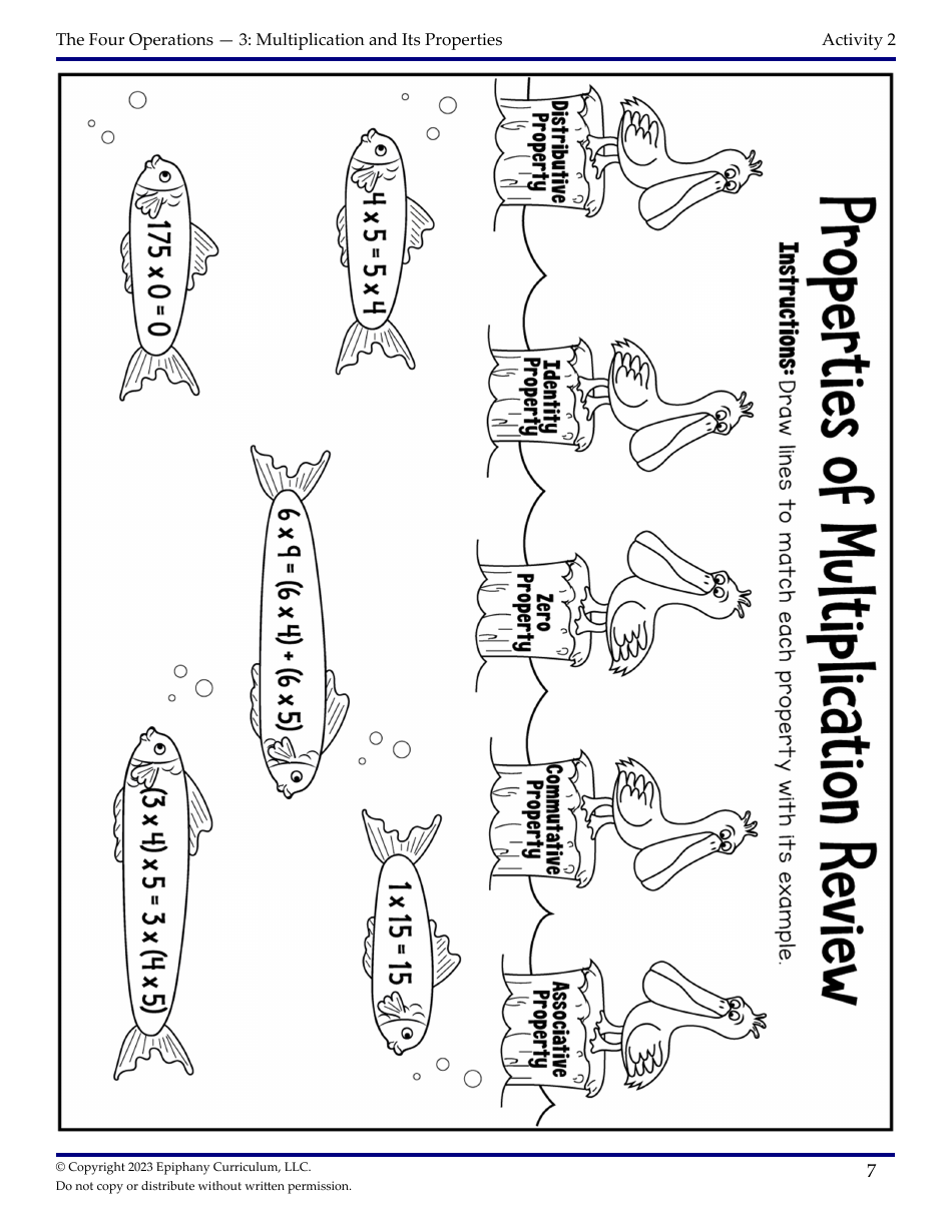 Math Lesson Plan: Multiplication and Its Properties (2 Days) - Epiphany Curriculum, Page 7