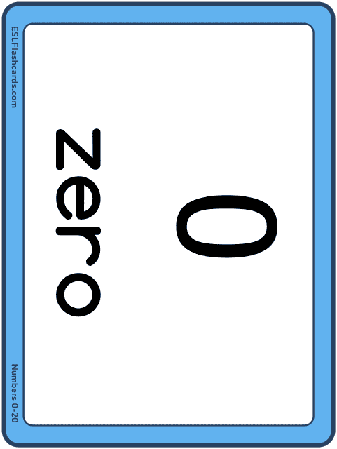 Large Number Flashcards With Words