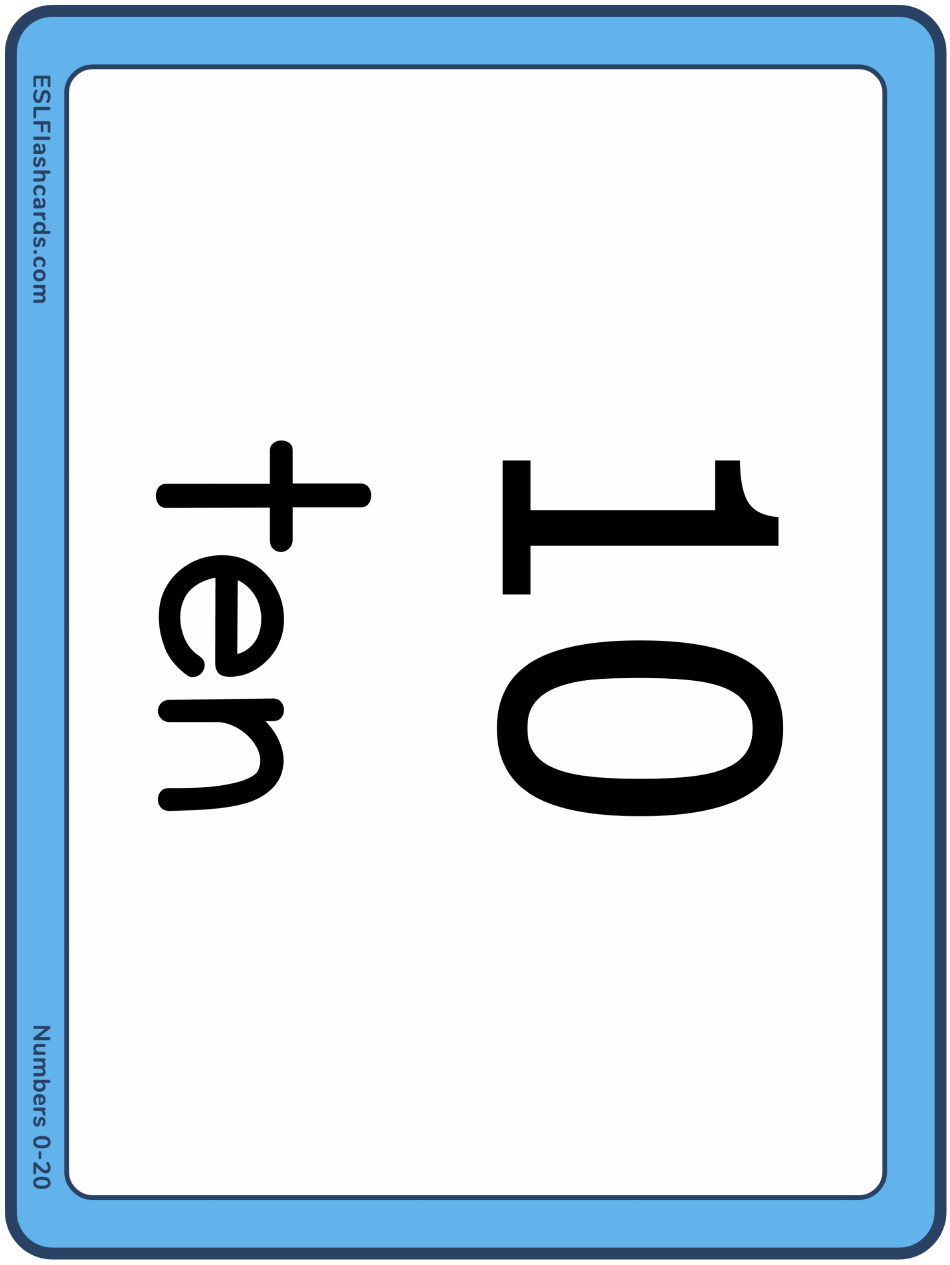 Large Number Flashcards With Words, Page 11