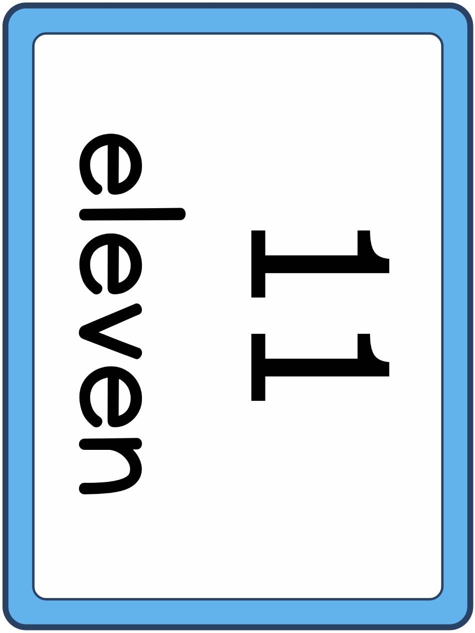 Large Number Flashcards With Words, Page 12