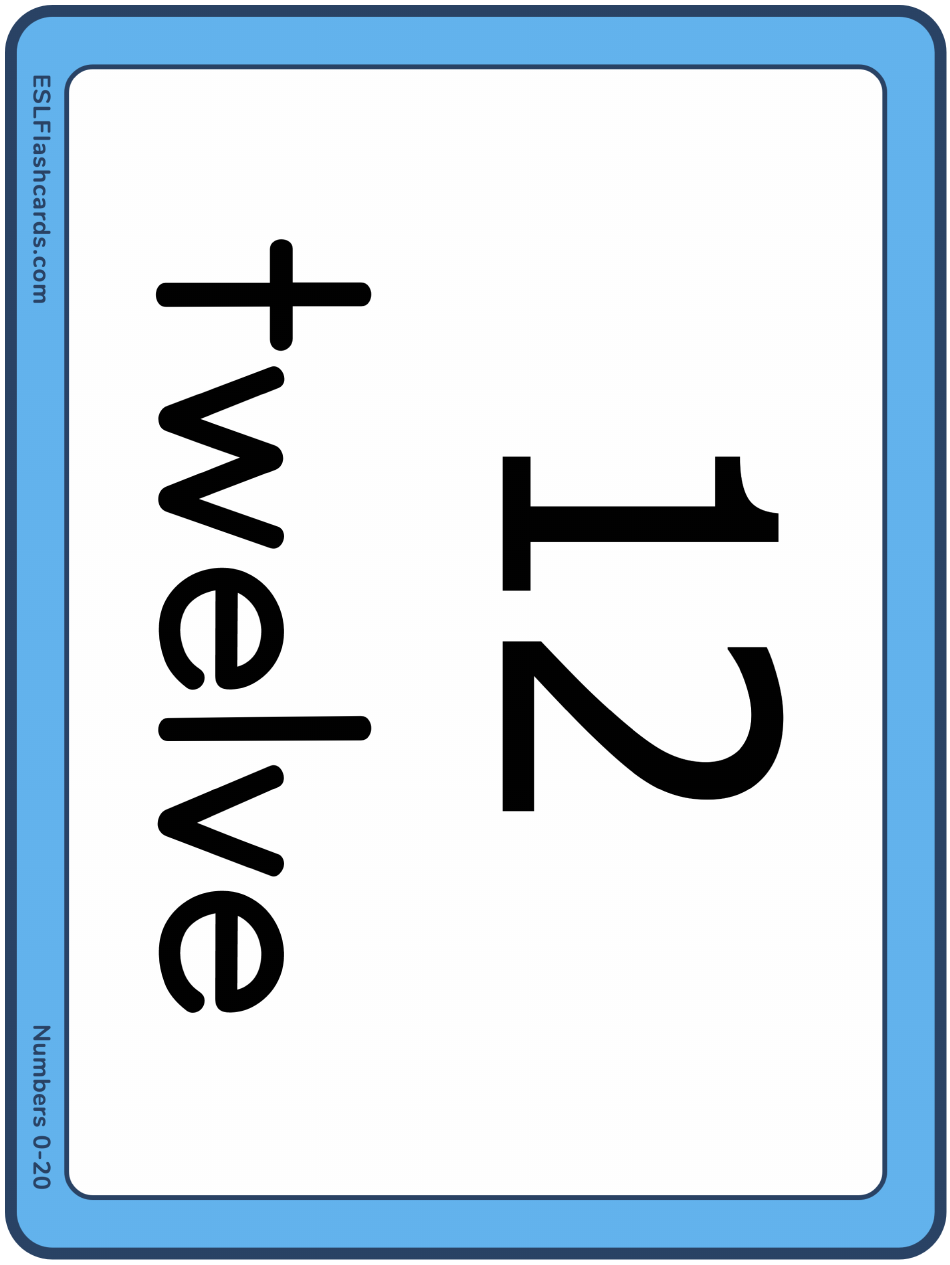 Large Number Flashcards With Words, Page 13