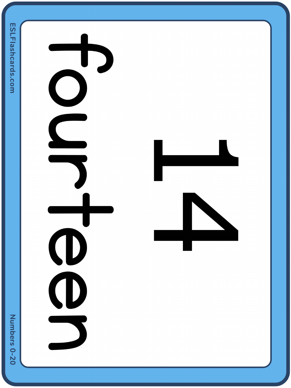 Large Number Flashcards With Words, Page 15