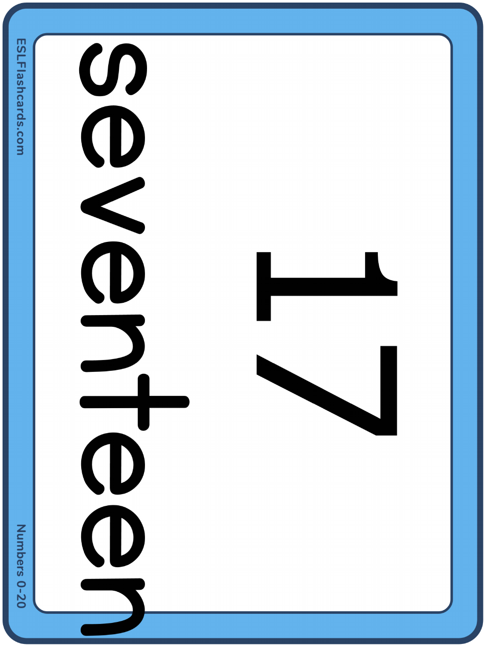 Large Number Flashcards With Words, Page 18