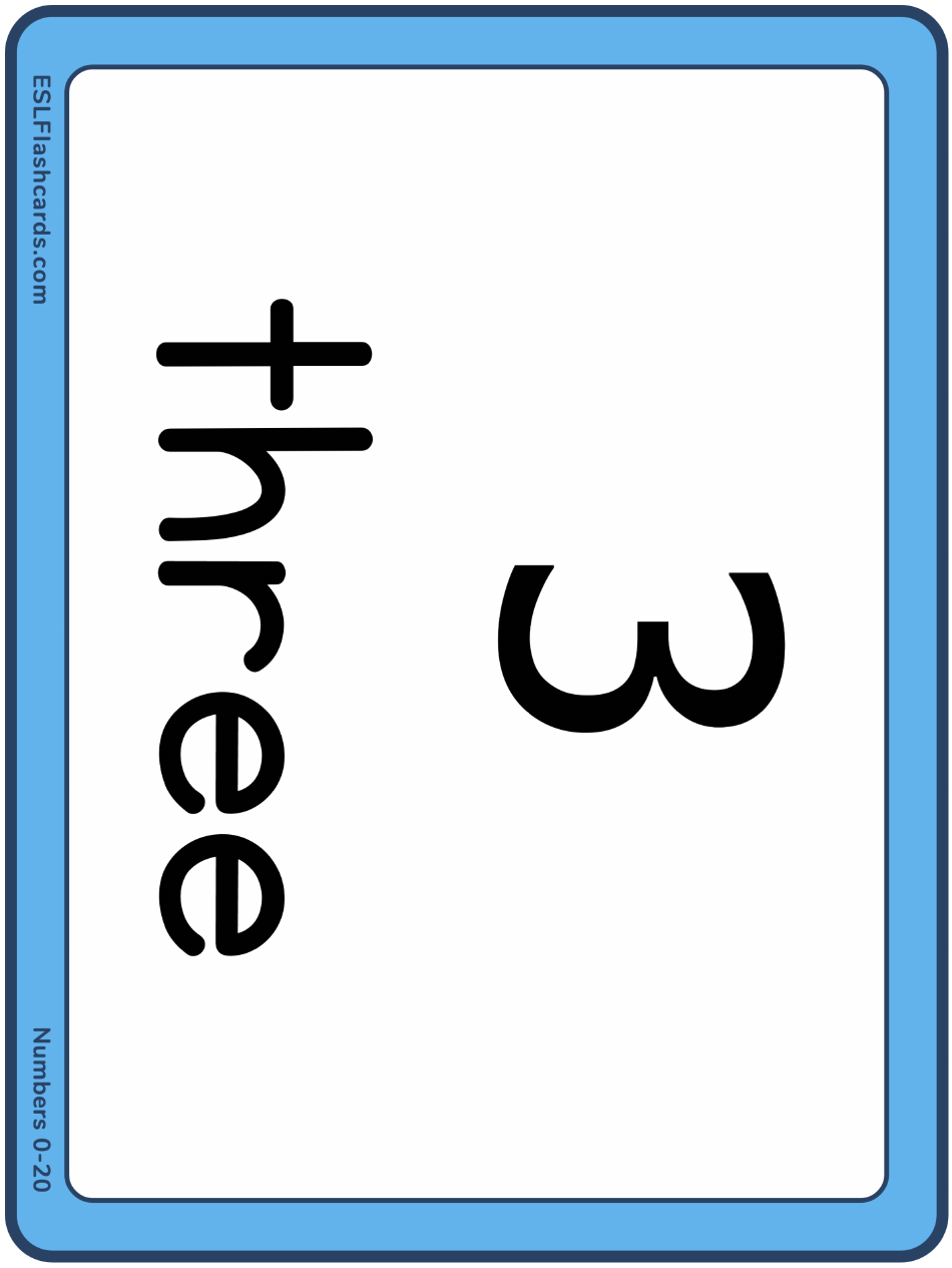 Large Number Flashcards With Words, Page 4