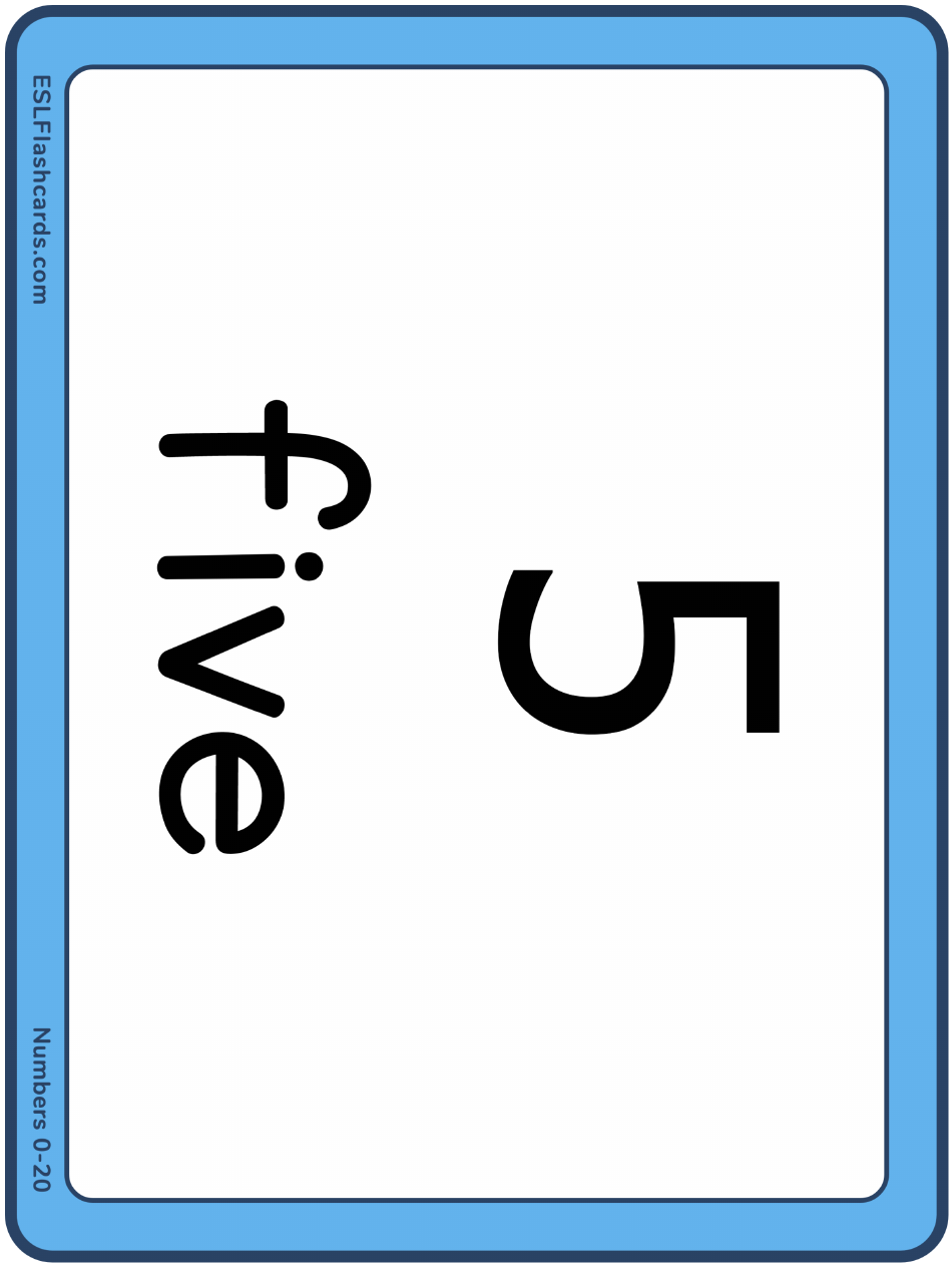 Large Number Flashcards With Words, Page 6