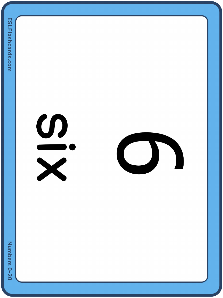 Large Number Flashcards With Words, Page 7