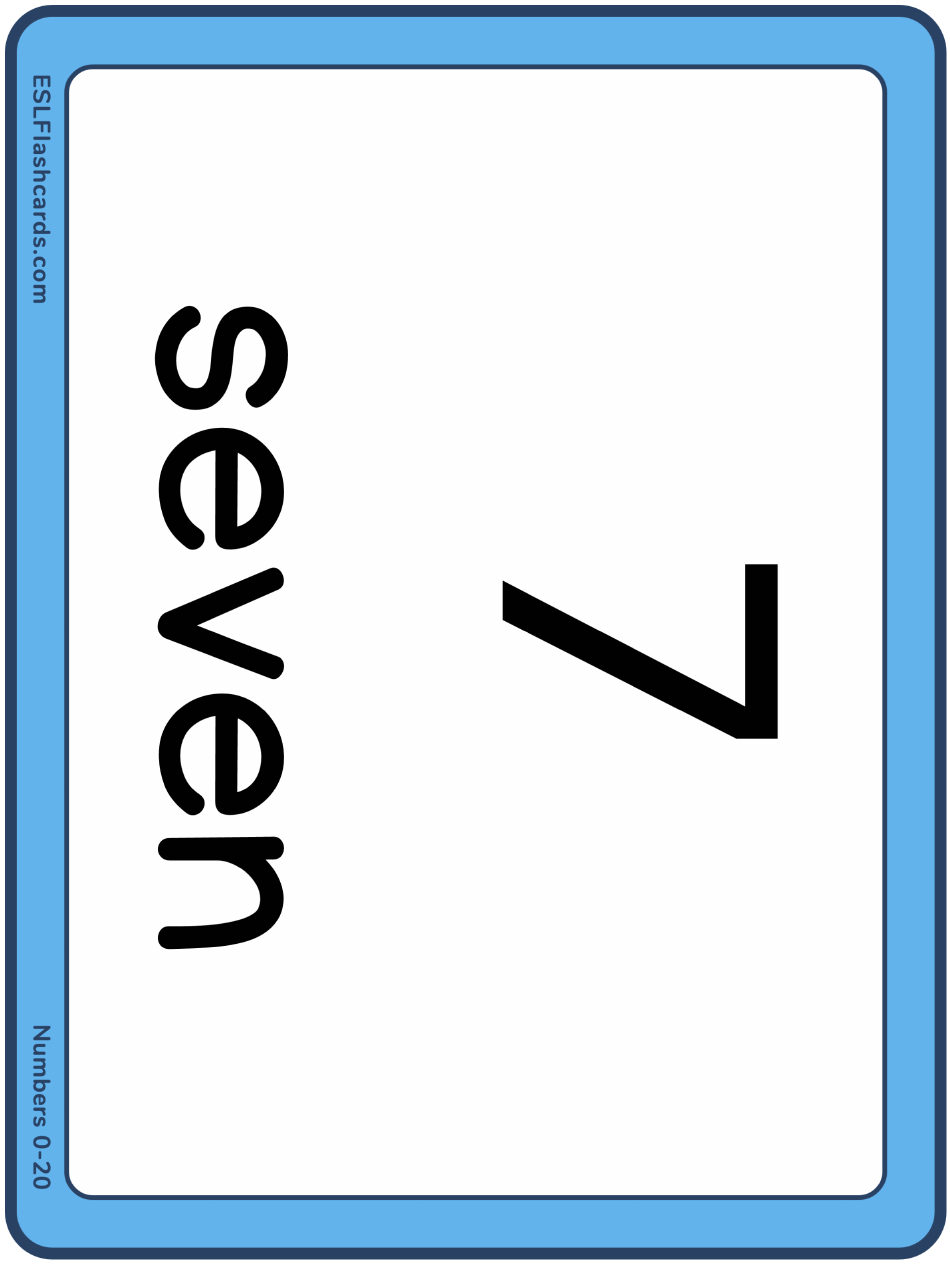 Large Number Flashcards With Words, Page 8