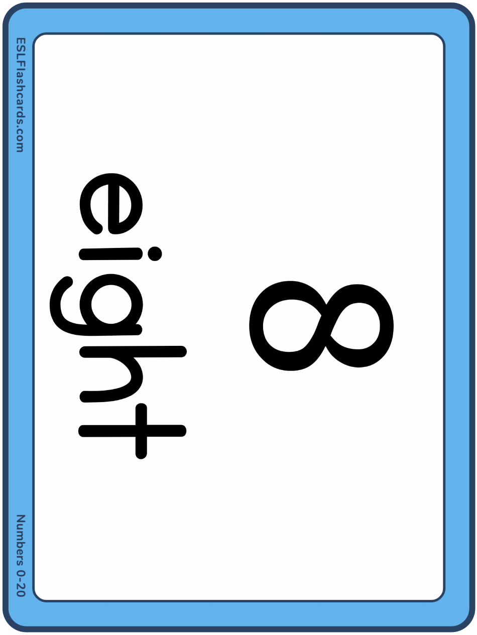 Large Number Flashcards With Words, Page 9