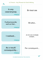 French Flashcards - Key Phrases for Oral and Writing, Page 13