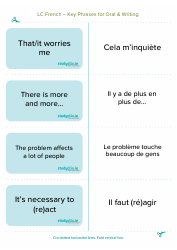 French Flashcards - Key Phrases for Oral and Writing, Page 6