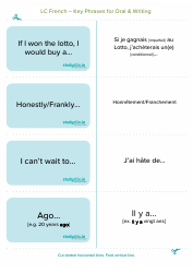 French Flashcards - Key Phrases for Oral and Writing, Page 9
