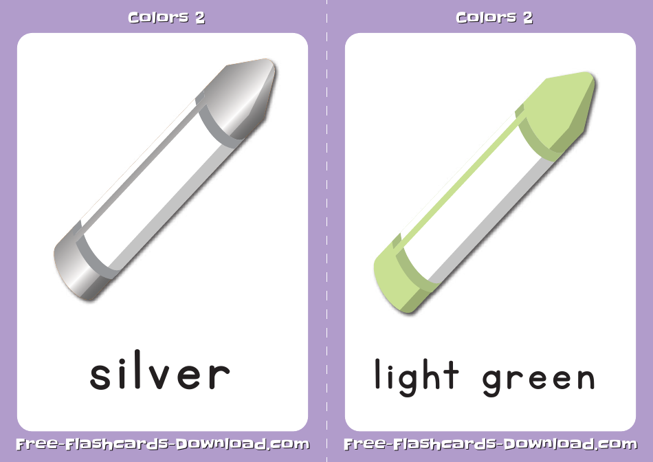 Medium Color Flashcards, Page 4