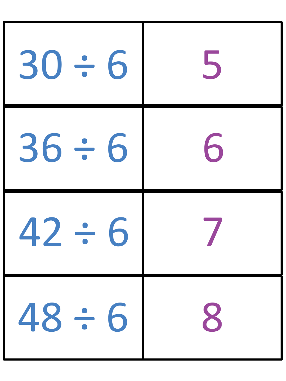 Math Division Flashcards, Page 14