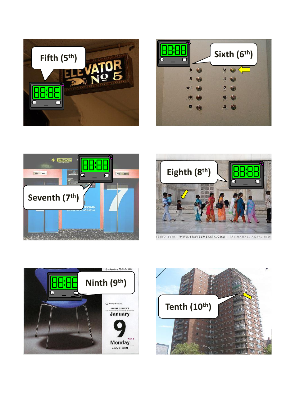 English Vocab Revision Flashcards - Numbers, Page 10