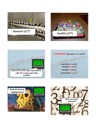 English Vocab Revision Flashcards - Numbers, Page 11