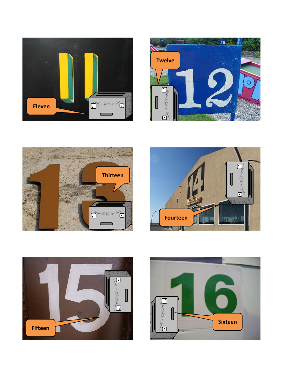 English Vocab Revision Flashcards - Numbers, Page 3