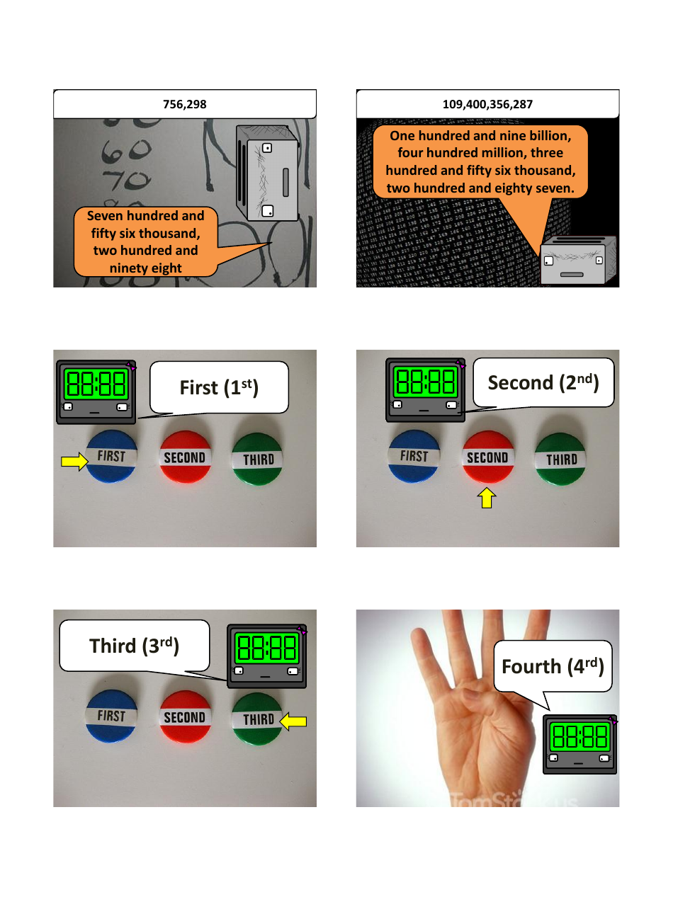 English Vocab Revision Flashcards - Numbers, Page 9