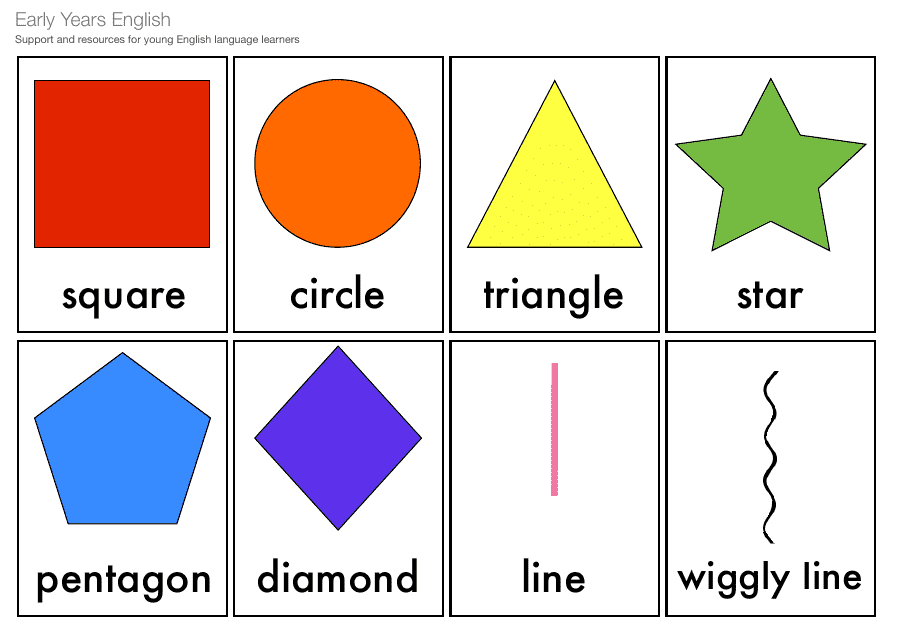 Early Years English Flashcards - Shapes