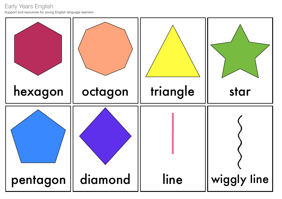 Early Years English Flashcards - Shapes, Page 2