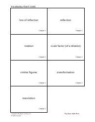Math Vocabulary Flash Cards - Big Ideas Learning, Page 17