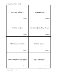 Math Vocabulary Flash Cards - Big Ideas Learning, Page 21