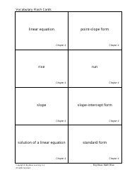 Math Vocabulary Flash Cards - Big Ideas Learning, Page 25