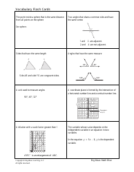 Math Vocabulary Flash Cards - Big Ideas Learning, Page 2