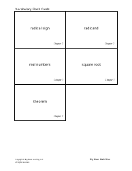 Math Vocabulary Flash Cards - Big Ideas Learning, Page 35
