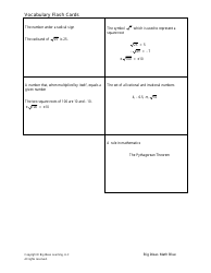 Math Vocabulary Flash Cards - Big Ideas Learning, Page 36