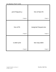 Math Vocabulary Flash Cards - Big Ideas Learning, Page 39