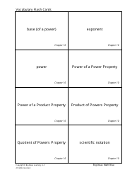 Math Vocabulary Flash Cards - Big Ideas Learning, Page 41