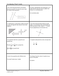 Math Vocabulary Flash Cards - Big Ideas Learning, Page 6