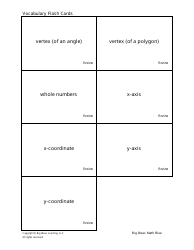 Math Vocabulary Flash Cards - Big Ideas Learning, Page 9
