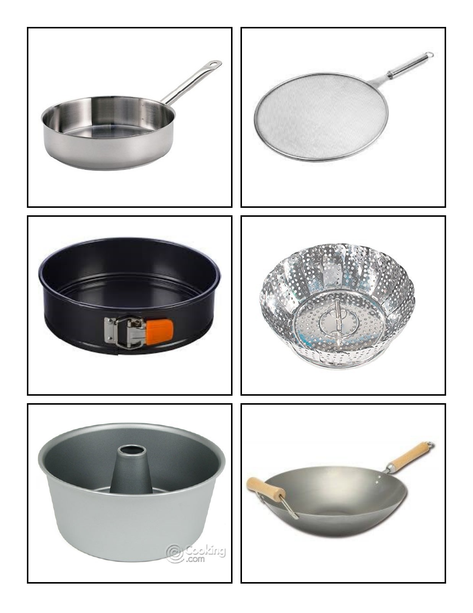 Cooking Identification Flash Cards, Page 12