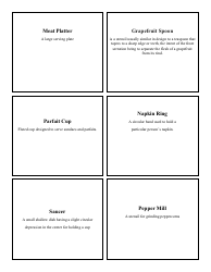 Cooking Identification Flash Cards, Page 17