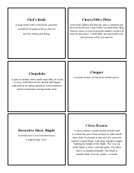Cooking Identification Flash Cards, Page 21