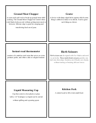 Cooking Identification Flash Cards, Page 25