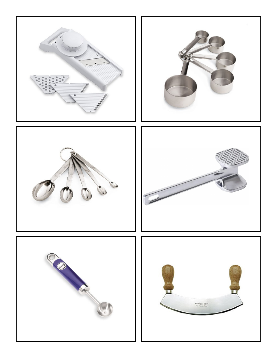 Cooking Identification Flash Cards, Page 26