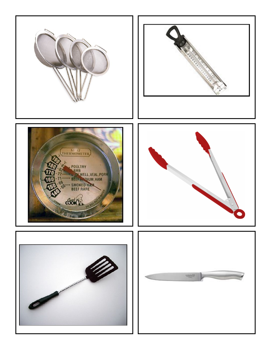 Cooking Identification Flash Cards, Page 34